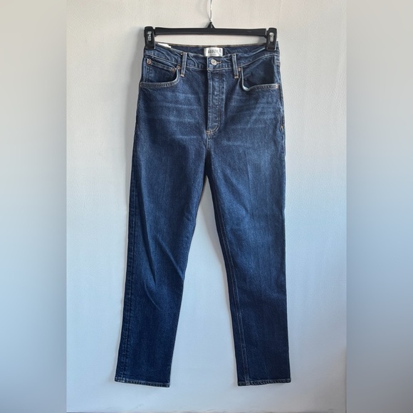 Agolde Riley Long Skinny Jeans - Dark Blue sz 27 - Picture 2 of 10